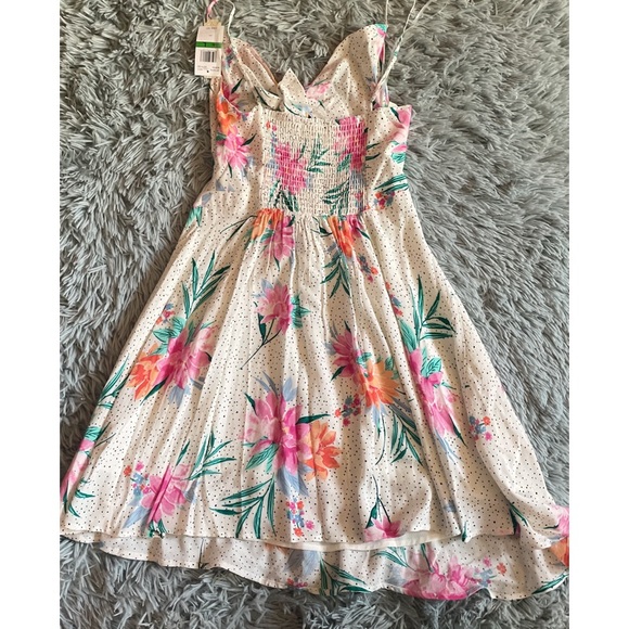 Tie Front Tropical Print Dress - Picture 5 of 7